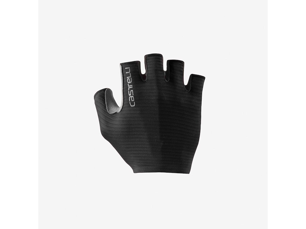 Castelli Espresso cykelhandske med korte fingre lys sort (Størrelse: Medium)