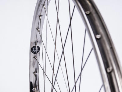 Connect forhjul - 28 x 1 1/2 - Rustfri stålfælg