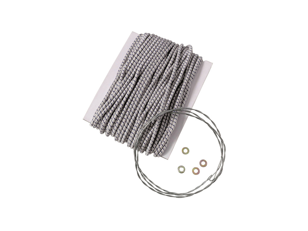 Easy Camp Shock Cord - Reperationssæt - 15 meter - Sort/Hvid