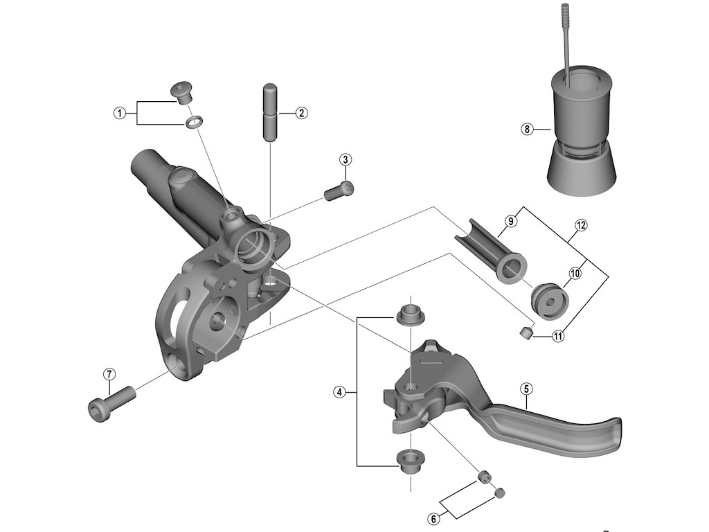 Shimano Saint membranenhed til bremsegreb model BL-M820