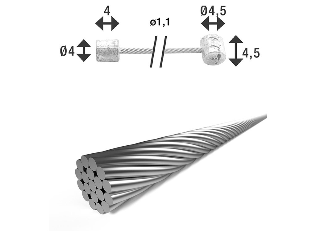 XLC Gearwire 2250 mm til Shimano og Campagnolo