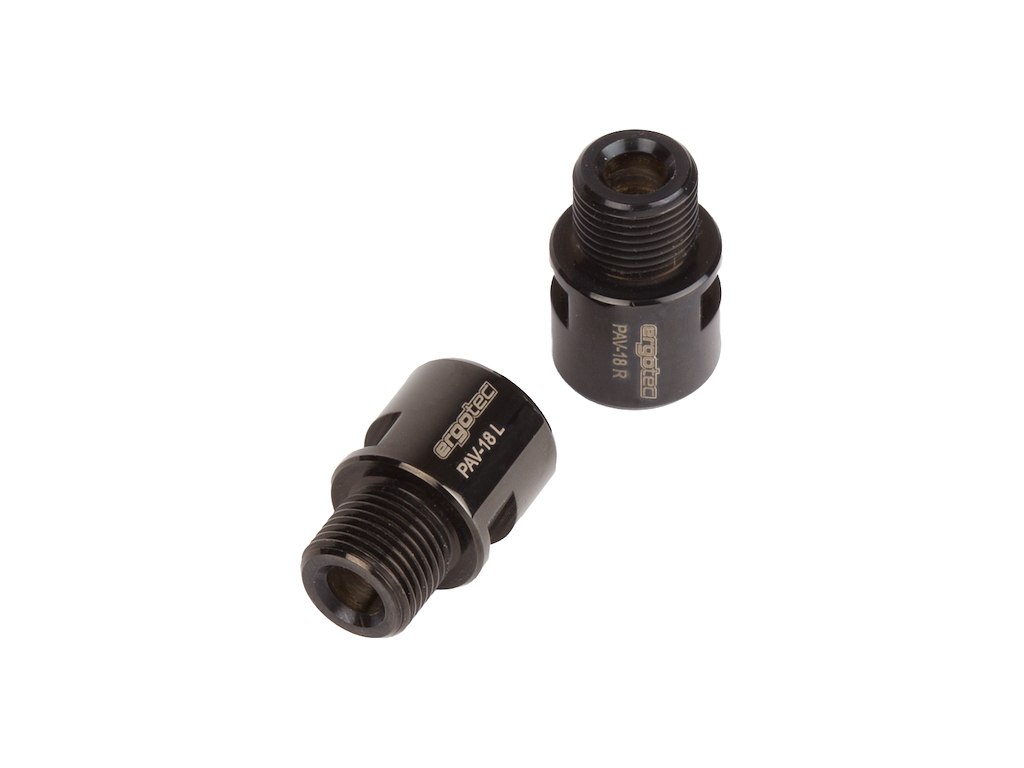 Ergotec Pedal-Akselforlænger 18mm - Sort