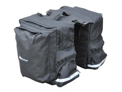 BikePartner - Tanja - Cykeltaske til bagagebærer - Sort - 2 delt