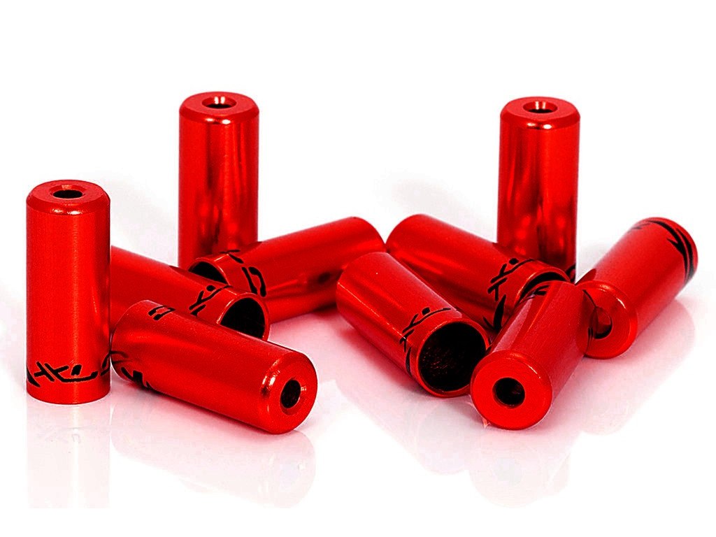 XLC endestop for yderkabel 5 mm rød 10 stk