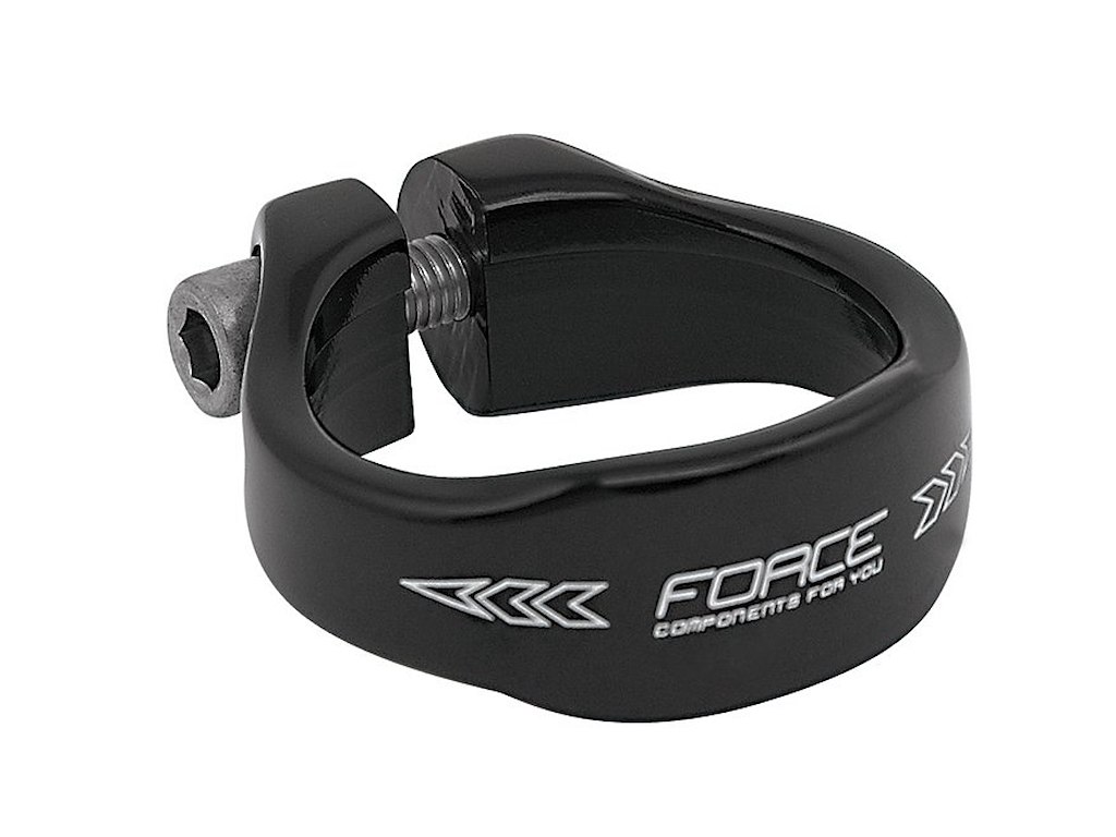 FORCE sadelrørs klampe Sort (Diameter: ø34,9)