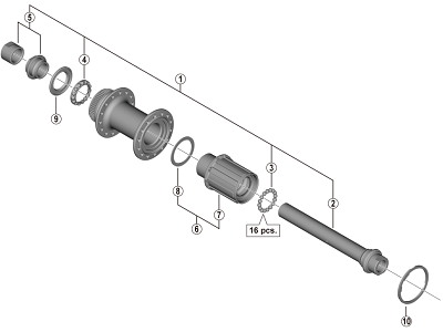 Shimano kassettehus til bagnav model FH-RS470