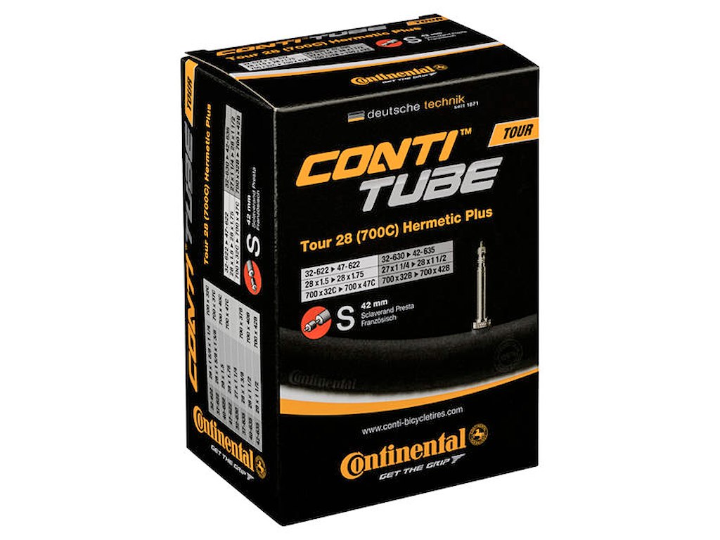 Continental Slange Tour Hermetic Plus 700x32-47c med 40 mm lange racer ventil