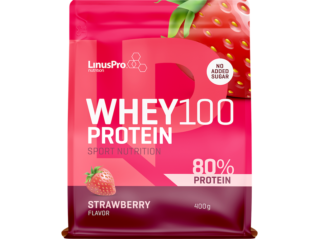 LinusPro Whey100 - Jordbær - 400g