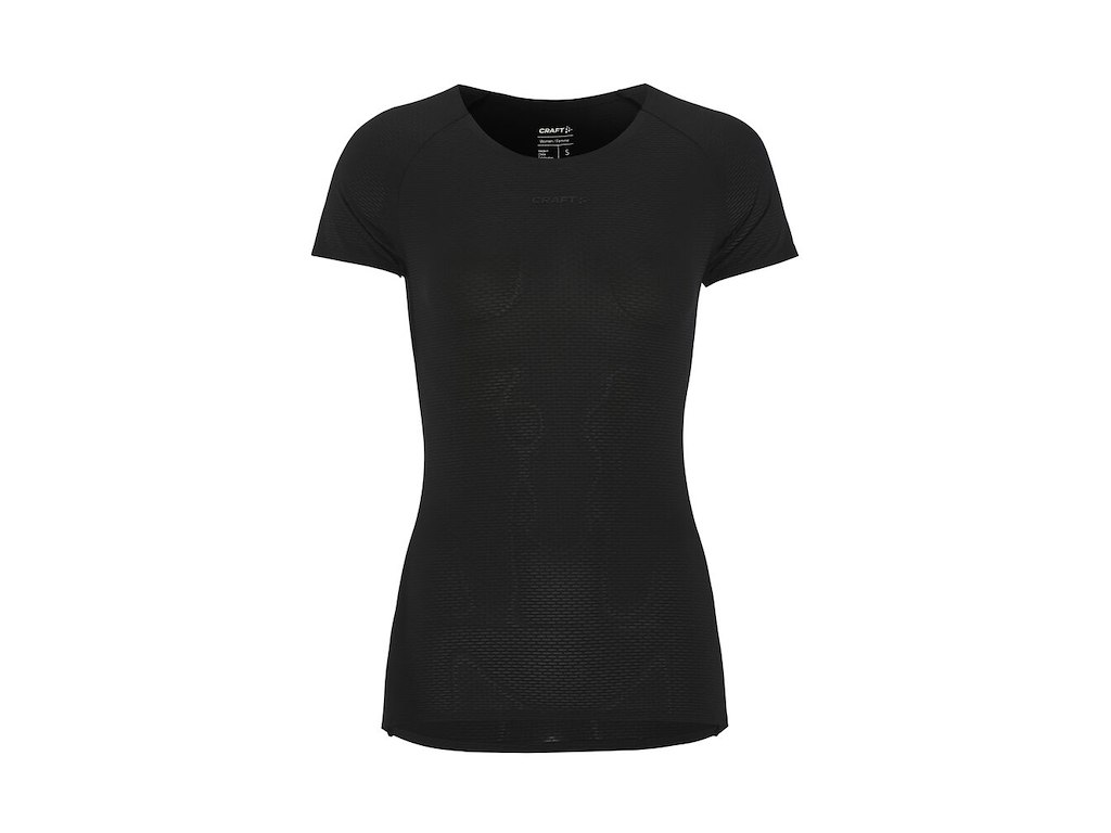 Craft Active Nanoweight - Svedundetrøje - Korte ærmer - Dame - Sort - Str. 2XL