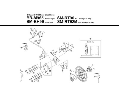 Shimano XTR udluftningsskrue med tætning for BR-M965/966/765