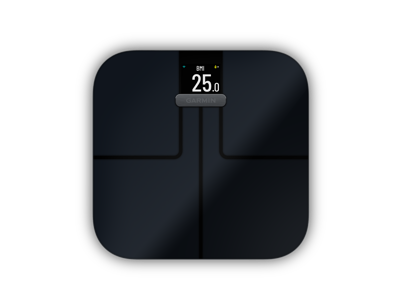 Garmin Index S2 Smart Scale - Vægt der bl.a måler kropsfedt, vand og BMI 