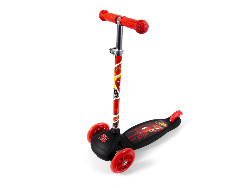 Seven - Cars - 3-hjulet løbehjul - Rød/sort - Fra 2 år