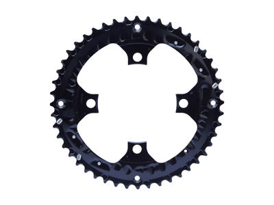 Shimano Deore - 48 tands klinge MTB - BCD96 - FC-M6010 - Sort - For chain guard