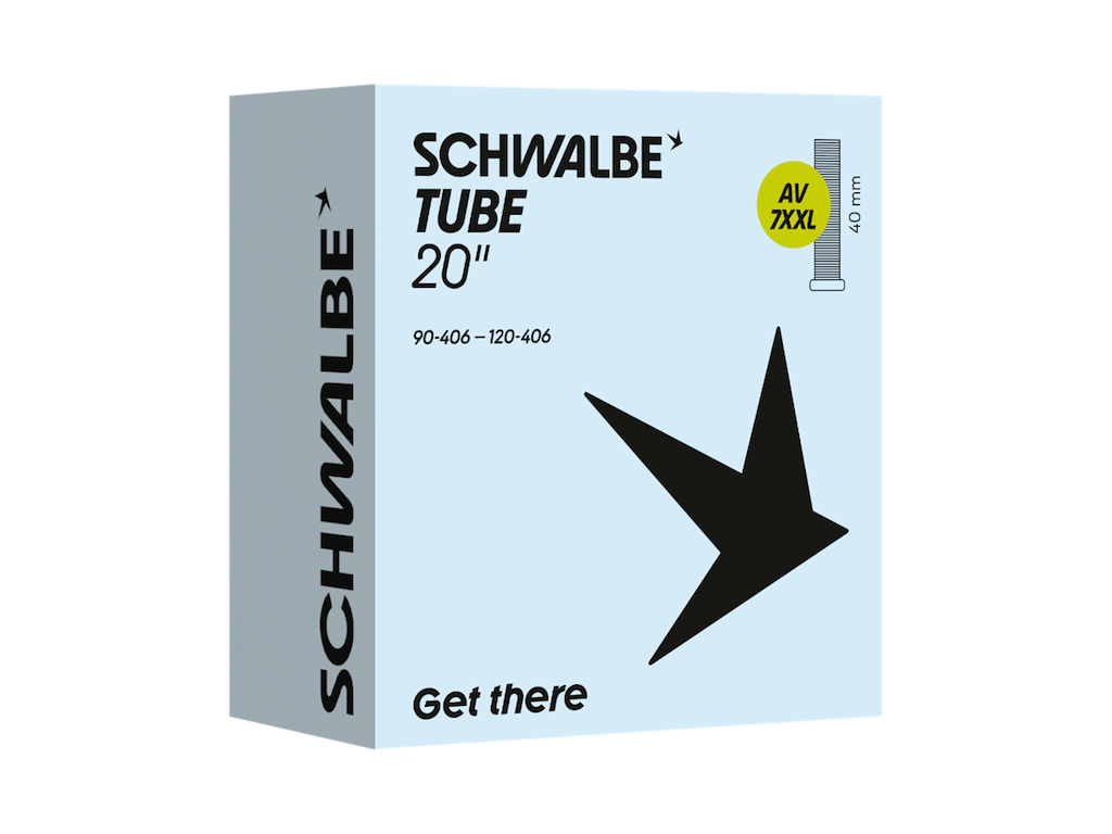 Schwalbe slange 20" (90/120-406) med 40mm lang Autoventil AV7XXL