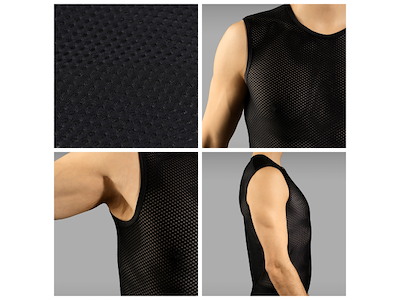 GripGrab 3pak Ultralight Mesh svedundertrøje uden ærmer sort (Størrelse: X-Small)