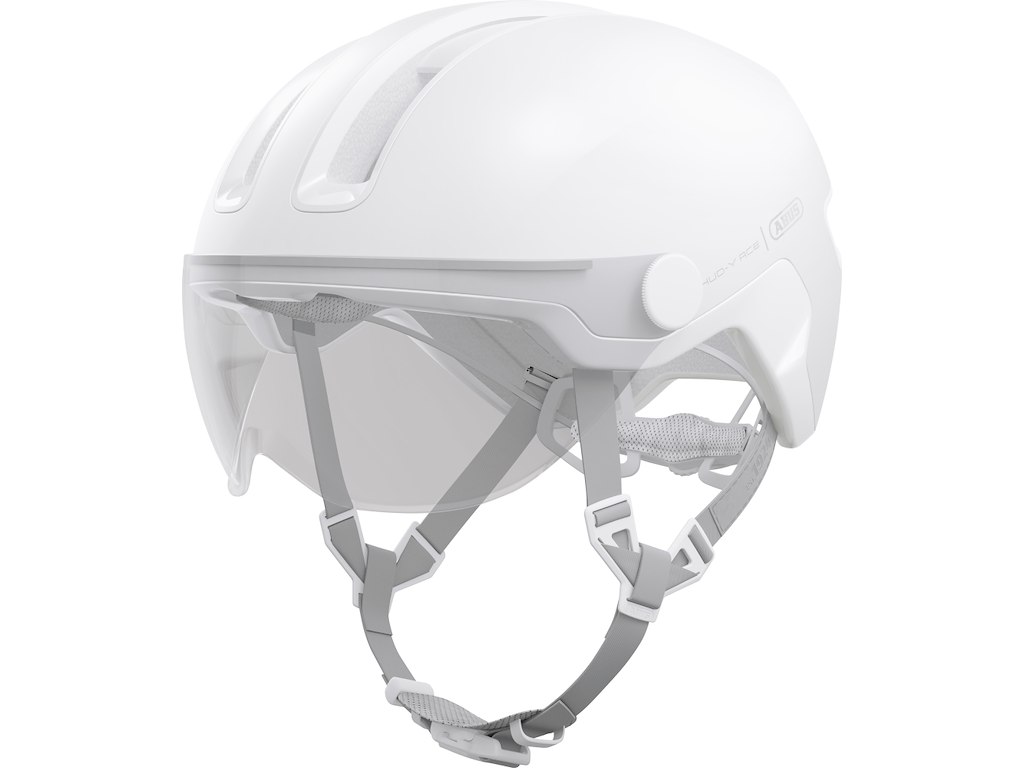 ABUS HUD-Y ACE cykelhjelm LED pure white 57-61 cm ABUS HUD-Y ACE cykelhjelm LED pure white 57-61 cm