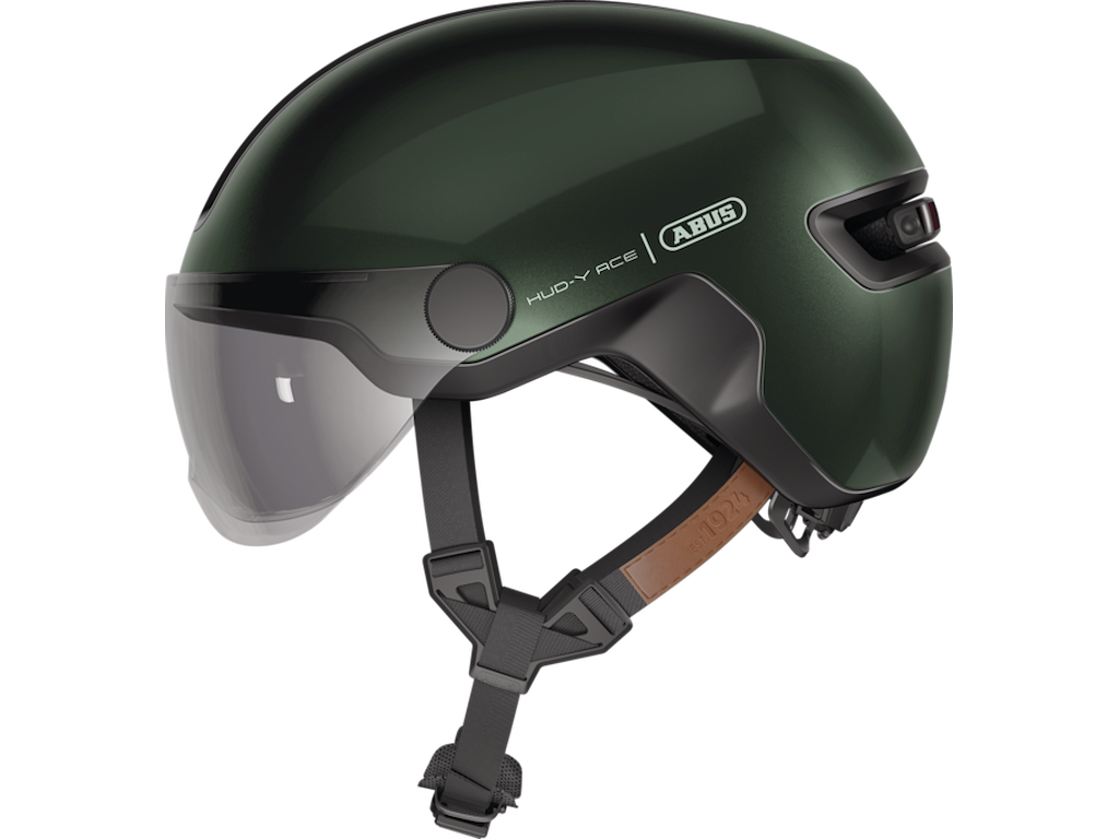 ABUS HUD-Y ACE cykelhjelm LED Moss Green (Hjelmstørrelse: 51-55 cm) ABUS HUD-Y ACE cykelhjelm LED Moss Green (Hjelmstørrelse: 51-55 cm)