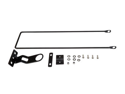 Cykelkurv Net sort til front med stiver og beslag