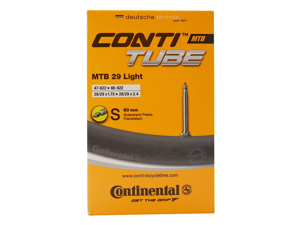 Continental MTB 29 Light - Cykelslange - Str. 29"x1.75-2.40" - 60 mm racerventil