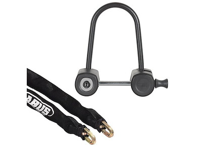 ABUS kæde 6mm med loop sort 110 cm