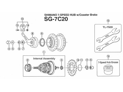 Shimano Nexus 7 - Stopmøtrik SG-7C20