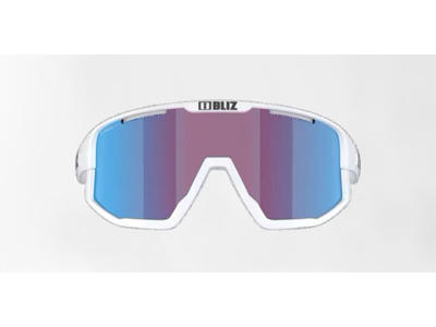 Bliz Fusion Small (25) - Cykelbriller - Rose/Violet Mirro Blue Lens - Mat Hvid