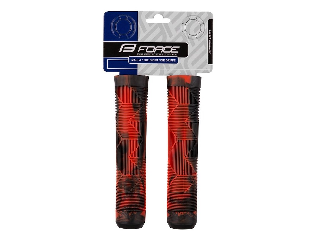 FORCE BMX145 Gummihåndtag Sort/Rød