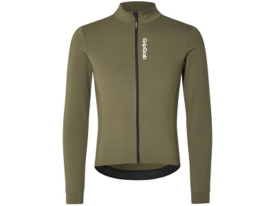 GripGrab RIDE Thermal Long Sleeve Jersey - Cykeltrøje - Herre - Olive Green - L