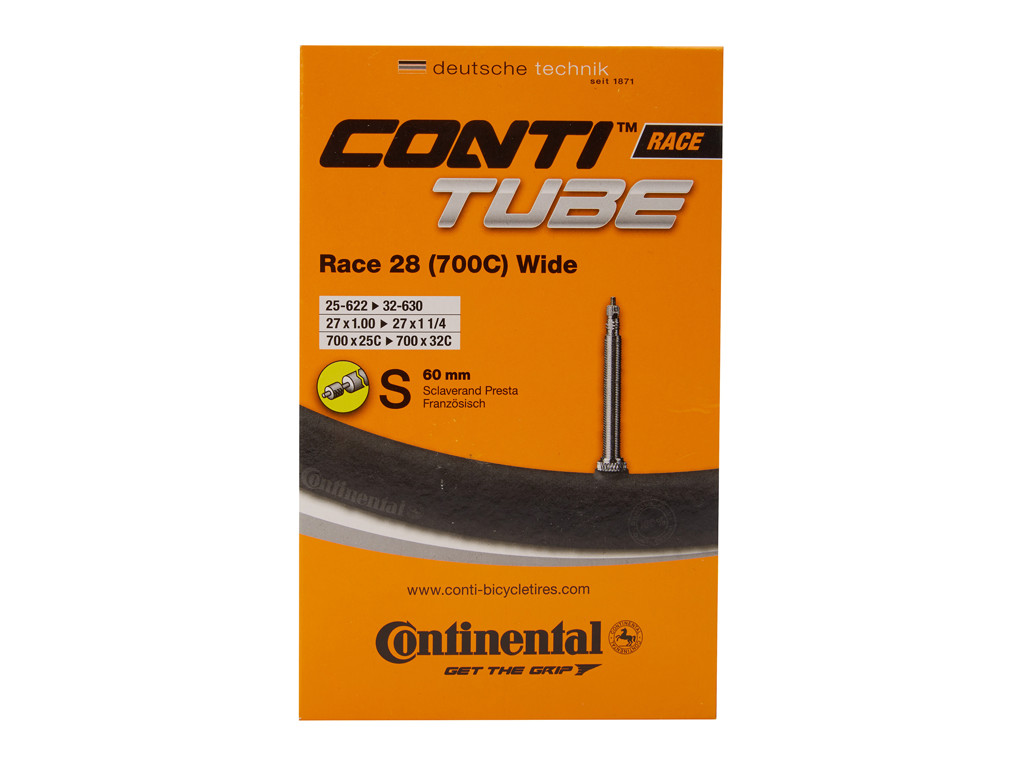 Continental Race 28 Wide - Cykelslange - Str. 700x25-32c - 60 mm racerventil