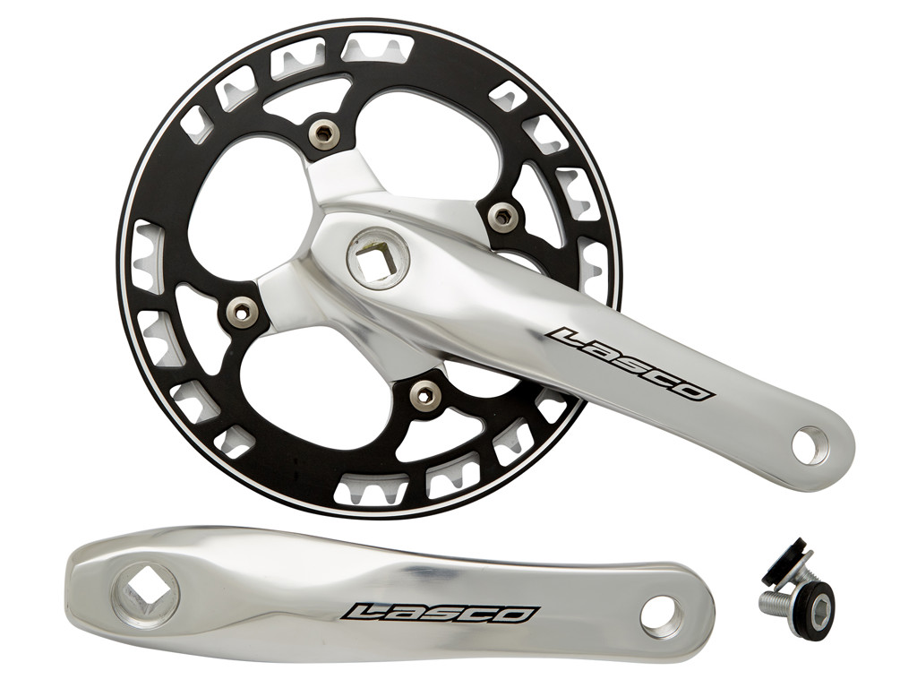Lasco - Kranksæt - 170 mm - Sølv med sort disc
