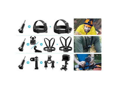 AKASO Accessory kit til Action Kamera - 60 dele 
