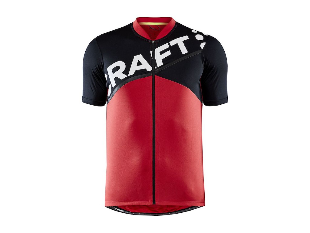 Craft Endur Logo Jersey - Korte ærmer - Herre - Sort/Rød - Str. S