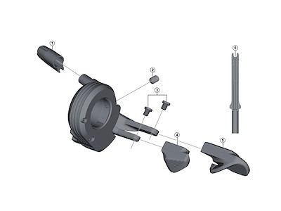 Shimano XTR Di2 Slide Fixing Bolt til gearskifte greb - 2 stk. - til model SW-M9050
