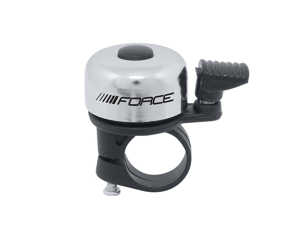 FORCE Mini ringeklokke stål/plastik 22,2mm sølv