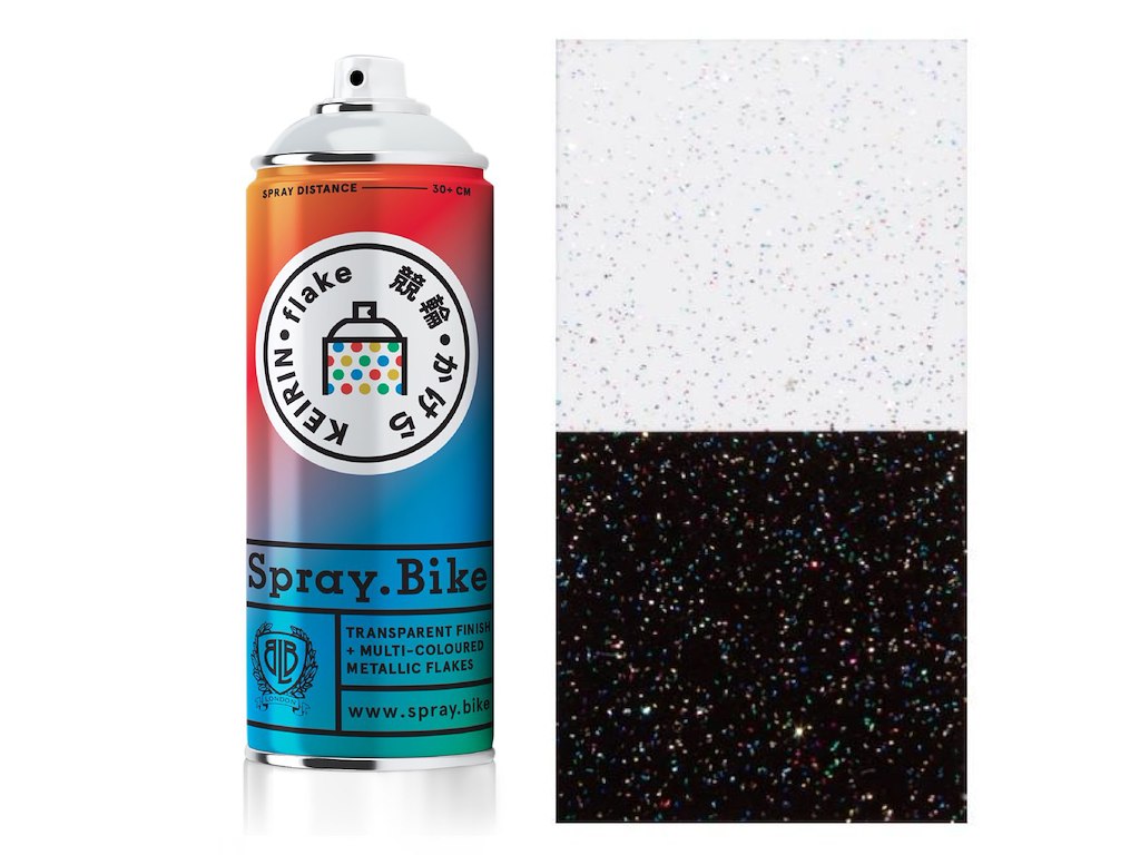 Spray.Bike Klarlak med multifarvet glimmer effekt 400 ml