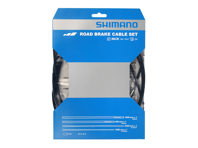 Shimano Sil-Tec Bremsekabel sæt til Racer/Sportscykler - Sort