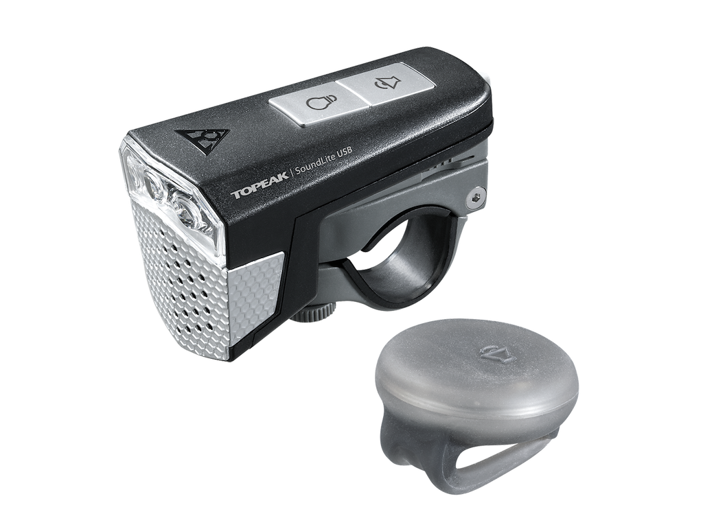 Topeak Soundlite USB Lygte med Horn