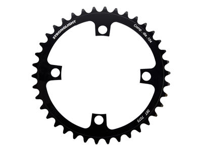 Stronglight klinge - 38 tands - ø104 - 4 huller - 10 Speed - Zicral alu - Sort