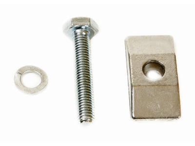 Beslag til støtteben bred sølv