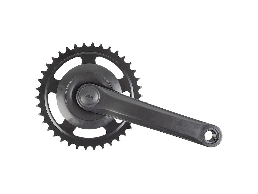 Kranksæt Singlespeed 38T 170mm 3/32” Sort