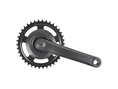 Kranksæt Singlespeed 38T 170mm 3/32” Sort