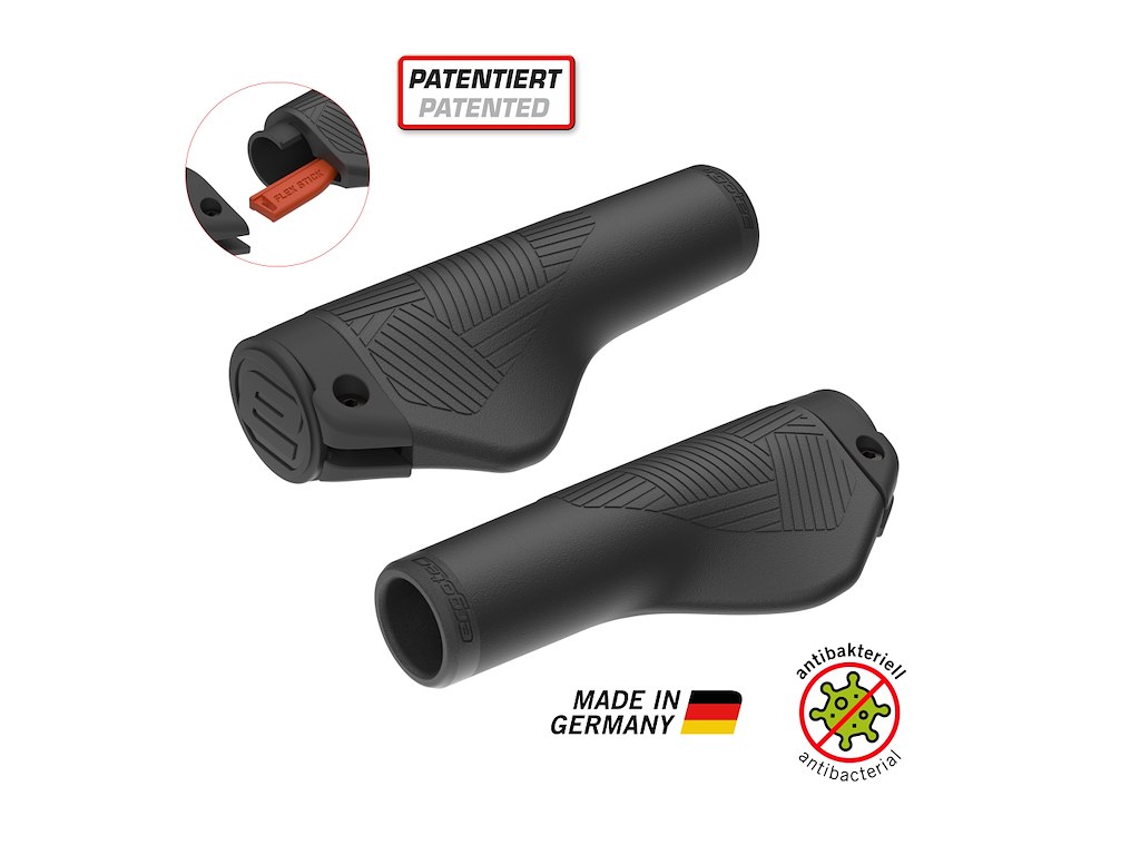Ergotec EG-Active Flex Håndtag ø22,2mm/135/135mm bred - Sort