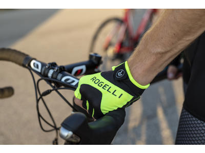 Rogelli Arios - Cykelhandske - Dynaflex - Sort/Gul - Str. S