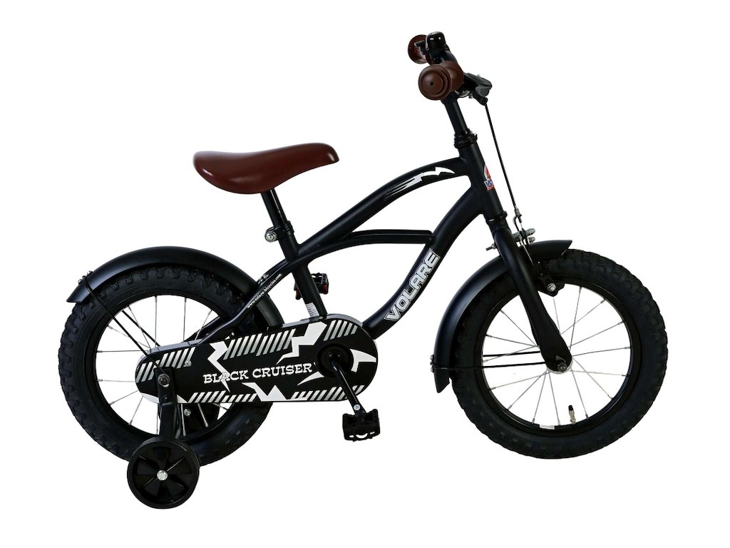 Volare Black Cruiser Børnecykel - 14" med støttehjul - Sort Volare Black Cruiser Børnecykel - 14" med støttehjul - Sort
