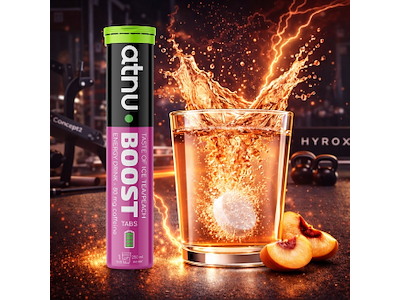 ATNU Boost Energy Drink - Koffeintabs med smag af Ice Tea Peach - 20 tabs