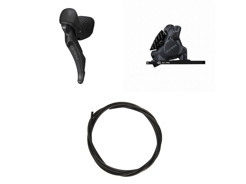 Shimano GRX STI- og bremsesæt til skivebremse front model ST-RX610(L) og BR-RX410(F) Shimano GRX STI- og bremsesæt til skivebremse front model ST-RX610(L) og BR-RX410(F)