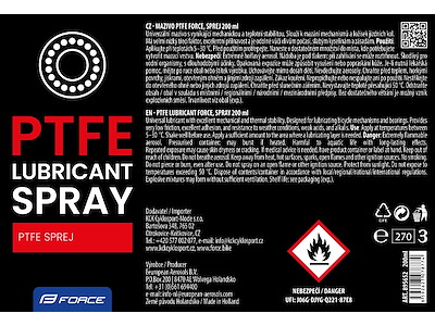 FORCE PTFE smøremiddel på spray til lejre 200 ml