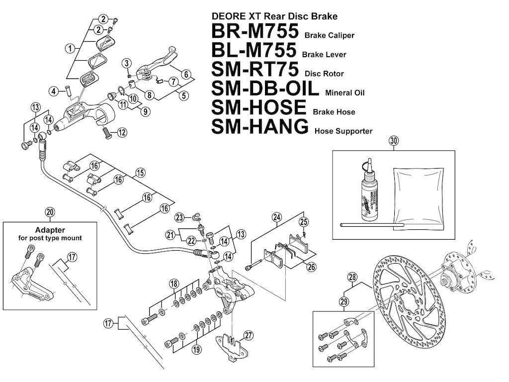 Shimano O-ring til BR-M755