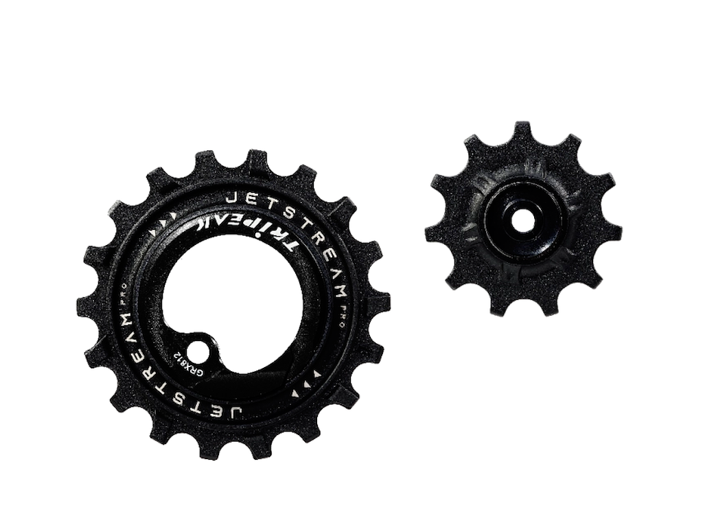Tripeak Oversized pulleyhjul Jetstream pro keramiske lejer Shimano GRX RD-RX812/817 11T/18T sort