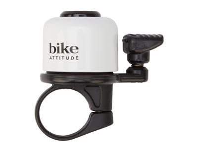 Bike Attitude - Ringeklokke - Hvid med fjederhammer
